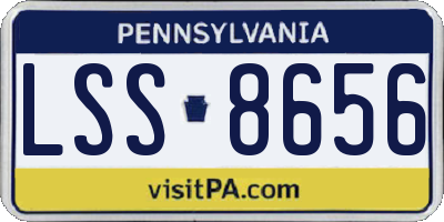 PA license plate LSS8656