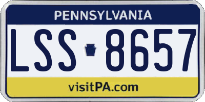 PA license plate LSS8657