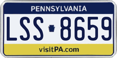 PA license plate LSS8659