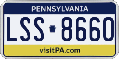 PA license plate LSS8660