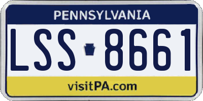PA license plate LSS8661