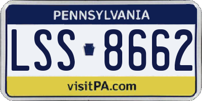 PA license plate LSS8662