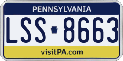 PA license plate LSS8663