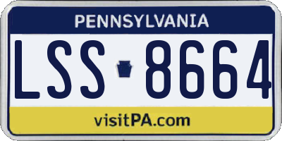 PA license plate LSS8664