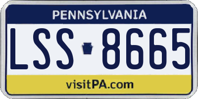 PA license plate LSS8665