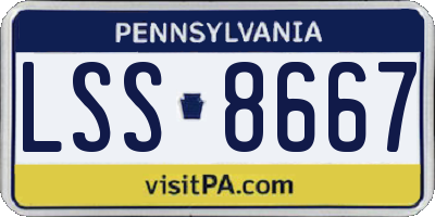 PA license plate LSS8667