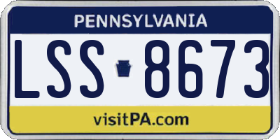 PA license plate LSS8673