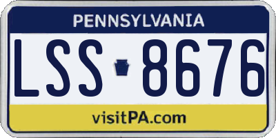 PA license plate LSS8676
