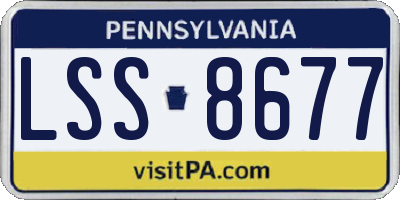 PA license plate LSS8677