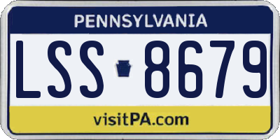 PA license plate LSS8679