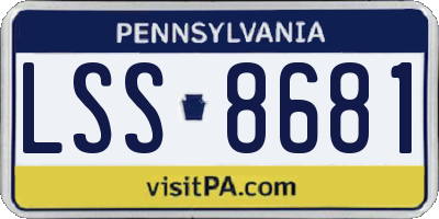 PA license plate LSS8681