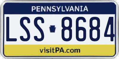 PA license plate LSS8684