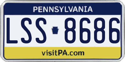 PA license plate LSS8686