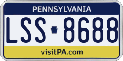 PA license plate LSS8688