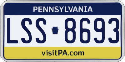 PA license plate LSS8693