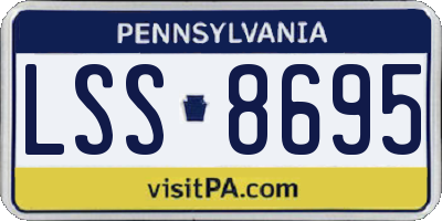 PA license plate LSS8695