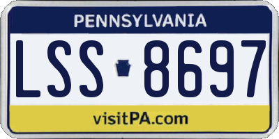 PA license plate LSS8697