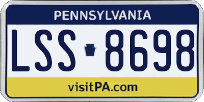 PA license plate LSS8698