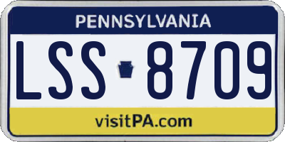 PA license plate LSS8709