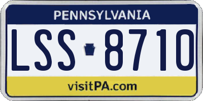 PA license plate LSS8710