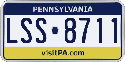 PA license plate LSS8711