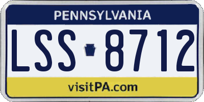 PA license plate LSS8712