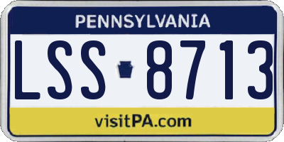 PA license plate LSS8713