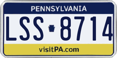 PA license plate LSS8714