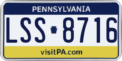 PA license plate LSS8716