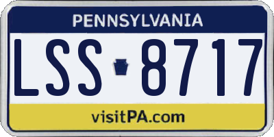 PA license plate LSS8717