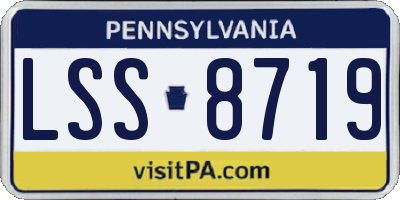 PA license plate LSS8719