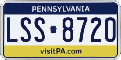 PA license plate LSS8720