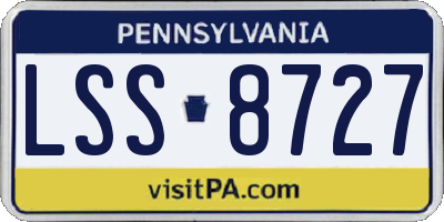 PA license plate LSS8727