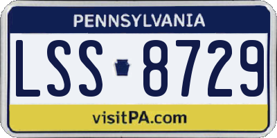 PA license plate LSS8729