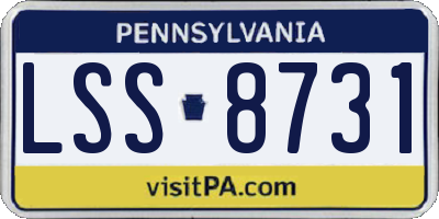PA license plate LSS8731