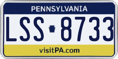 PA license plate LSS8733