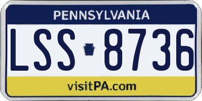 PA license plate LSS8736