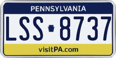 PA license plate LSS8737