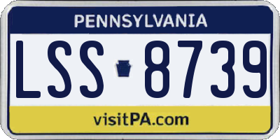 PA license plate LSS8739