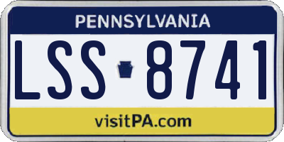 PA license plate LSS8741