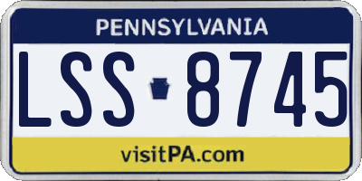 PA license plate LSS8745