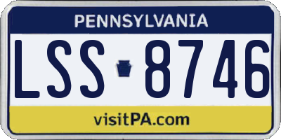 PA license plate LSS8746