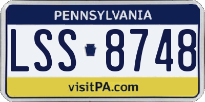 PA license plate LSS8748