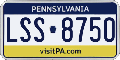 PA license plate LSS8750