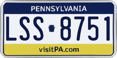 PA license plate LSS8751