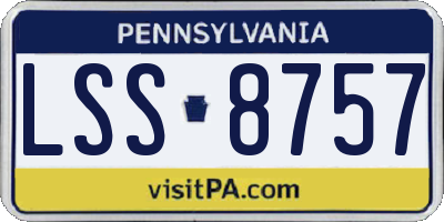 PA license plate LSS8757