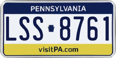 PA license plate LSS8761