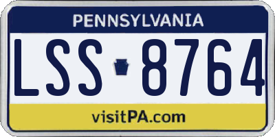 PA license plate LSS8764