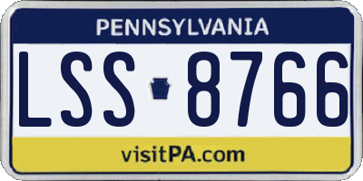 PA license plate LSS8766