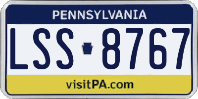 PA license plate LSS8767